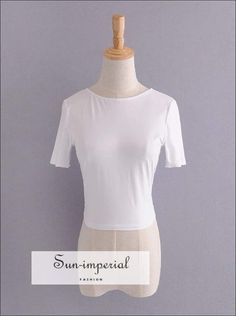 PLEASE CHECK SIZE CHART FOR EACH ITEM INDIVIDUALLY IN THE ITEM'S DESCRIPTION - CLOTHING MAY RUN SMALL/SHORT AS IT IS ASIAN SIZE !IF YOU FIND THAT THE LISTING PAGE IS MISSING A SPECIFIC SIZE CHART FOR THE ITEM PLEASE CONTACT US : info.sunimperial@gmail.com How to measure Sun-Imperial Material:COTTON Item Type:Tops Tops Type:Tees Sleeve Length(cm):Short Sleeve Style:REGULAR Fabric Type:JERSEY Pattern Type:Solid sun-imperialWMCWSW1810 Gender:WOMEN Clothing Length:Short Decoration:NONE Style:Casual Basic Stretch Shirt For Summer, Imperial Fashion, High Street Fashion, High Fashion Street Style, White Casual, Black Casual, Street Fashion, Short Outfits, Women Clothing