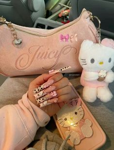 @nichelleari on tiktok | @nails4ari on ig Girl Maintenance, Hello Kitty Games, Love Angel Music Baby, Hello Kitty Girl, Angel Music, Pink Sanrio, Sanrio Things, Long Square Nails, Pink Obsession