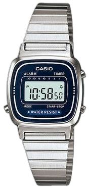 Casual Silver Watch With Stopwatch, Casio Quartz, Digital Watch, Silver Watch, Blue Man, Silver, Blue, Clothes