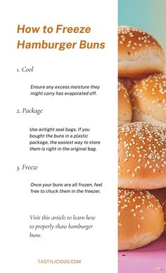 how to freeze hamburger buns best way to freeze hamburger buns how to properly freeze hamburger buns Freezing Bread, Big Fridge, Homemade Buns, Burger Night, Midnight Snack, Hamburger Buns