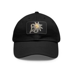 Gebirgsjäger  Edelweiss...Dad Hat with leather patch...German Alpine Edelweiss flower... Dad hats come with an unstructured, six-panel, low-profile and a pre-curved visor for that signature look. Each hat features 100% bio-washed chino twill, a self-fabric, tri-glide buckle closure with antique brass - a detail that any dad would appreciate. .: Materials: 100% bio-washed chino twill (hat), 100% faux leather (patch) .: Unstructured, six-panel, low-profile .: Pre-curved bill .: Blank sourced from Bangladesh .: Sewn-in label .: NB! Hand-wash only Edelweiss Flower, Signature Look, Dad Hat, Leather Patches, Sew-in Labels, Dad Hats, Low Profile, Antique Brass, Etsy Accessories