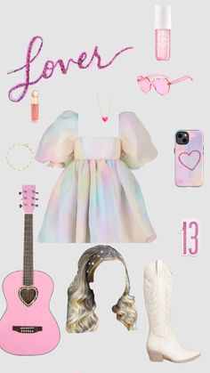 𝐋𝐨𝐯𝐞𝐫 𝐨𝐮𝐭𝐟𝐢𝐭 𝐢𝐧𝐬𝐩𝐨💗 Things To Wear To The Eras Tour, Lover Inspired Outfits Taylor Swift Concert, Taylor Swift Concert Outfit Ideas Kids, Taylor Swift Outfits For Kids, Lover Album Outfits, Lover Outfit Ideas, Taylor Sheesh, Lover Outfit Taylor Swift, Lover Taylor Swift Outfits