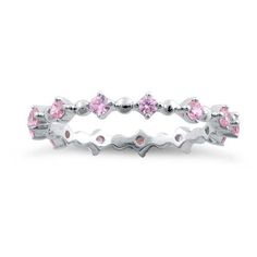 Band width: 2.8mm

Stone material: pink cubic zirconia

Stone shape: round

Total number of CZ stones: 13 in size 7 (will vary by size)

Stone setting: prong setting


Metal: 925 sterling silver

Plating: rhodium plated

Finish: high polish Stone Setting, Cz Ring, Cz Stone, Stone Settings, Rhodium Plated, Prong Setting, Body Jewelry, Wedding Bands, Cubic Zirconia