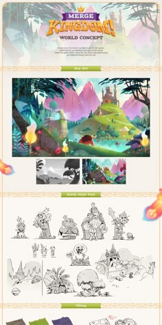 the concept art for disney's new animated movie is shown in this graphic style