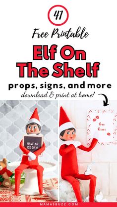 Elf Printables Free Elf On The Shelf Mischief, Elf Signs, Elf On The Shelf Props, Elf On Shelf Printables, Printable Elf On The Shelf, Elf Goodbye Letter, Elf Printables, Elf Accessories, Elf Notes