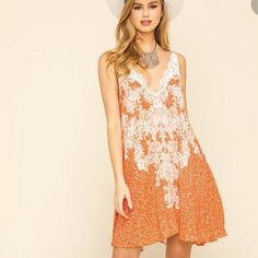 Nwt Free People Morning Sun Slip Dress, S, Cayenne Combo Accented With Flowers And Lace, This Mini Dress By Free People Is Finished With A Strappy Lace-Up Back For Added Feminine Appeal. V-Neck Unlined, Semi-Sheer 36” Length Viscose, Nylon, Elastane Above The Knee Length Pattern Print Tie-Up Closure Back Deep V-Neck Sleeveless Trapeze Style Beach Season Mini Dress With Lace Trim, Beach Season Lace Dress With Lace Trim, Sleeveless Lace Dress For Beach Season, Beach Season Lace Dresses With Lace Trim, Sleeveless Lace Trim Beach Dress, Casual Beach Dress With Lace Trim, Casual Beach Season Dress With Lace Trim, Sleeveless Lace Trim Dress For Beach, Casual Lace Mini Dress For Summer