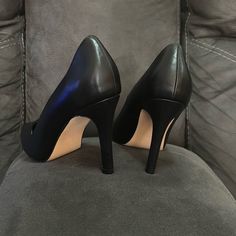 Questions? Leave A Comment Below! Fitted Black Heels With Padded Heel, Classic Black Heels With 4-inch Heel, Classic Black 4-inch Heels, Classic Black High Heels, Elegant Black Synthetic Heels, Classic Black Heels With Padded Heel, Black Synthetic Heels For Office, Classic Black Heels For Office, Classic Black Heels With Round Toe