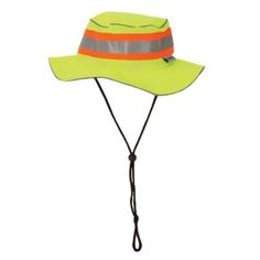 Berne Hi-Visibility Bucket Hat, One Size Summer Bucket Hat With Flat Brim For Outdoor Activities, Flat Brim Bucket Hat For Summer Outdoor Activities, Adjustable Brimmed Bucket Hat With Uv Protection, One Size Flat Brim Bucket Hat With Uv Protection, Green Sun Hat With Upf 50+ And Adjustable Fit, Adjustable Wide Brim Bucket Hat With Uv Protection, Green Adjustable Sun Hat With Uv Protection, Green Sun Hat With Uv Protection And Adjustable Fit, Outdoor Flat Brim Bucket Hat With Uv Protection