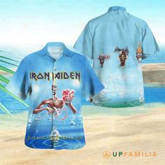 Iron Maiden Aloha 3d Hawaiian Shirt is featuring a fun and colorful design inspired by the beauty of Hawaii, is Summer Fashion Collection, Cool Hawaiian Shirts, Disney World Vacation, Stay Fresh, Tropical Pattern, Iron Maiden, Hawaii Shirt, Hawaiian Shirts, Colorful Design