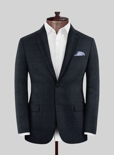 Lock in a timeless vibe with the unbeatable style of our Loro Piana Andrea Wool Suit. Crafted from top-notch wool that feels incredibly luxurious, this suit guarantees a smooth finish. The classic plaid weave, boasting a vibrant shade of blue, injects a daring and impactful edge into any contemporary ensemble that is bound to stay chic through the ages. Whether you're owning the boardroom or stepping into a formal affair, this piece is your go-to for making a bold statement while keeping that po Elegant Plaid Sport Coat For Formal Occasions, Elegant Plaid Sport Coat For Business, Classic Plaid Suits For Workwear, Elegant Plaid Sport Coat With Suit Collar, Tailored Luxury Tweed Jacket, Luxury Plaid Tweed Jacket For Office, Timeless Plaid Suits For Tailoring, Plaid Blazer With Notch Lapel, Luxury Plaid Long Sleeve Suits