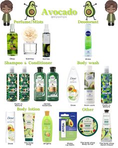 #avocado #scent #smelllike #howtosmellgood #tiktok #wonyoungism #wonyoung #glowuptips #selfcaretips #glowup #smellgood #smellgoodallday #fruit Avocado Shampoo, Avon Care, Clean Body