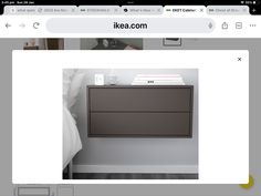 an image of a website page with the word ikea com on it and a bed in the background