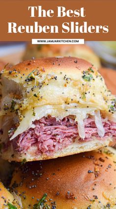 the best reuben sliders with cheese and herbs