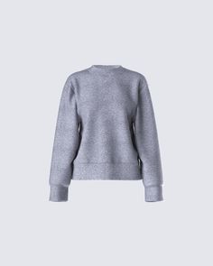 Sweater weather is the best weather 🙌 Cozy up in this chic and stylish grey sweater knit top - complete with a boxy fit, and classic sweater knit construction 😚 Future Of Fashion, Welcome To The Future, Black Off Shoulder, Classic Sweater, No Waste, Winter Tops, White Jersey, Cargo Pant, To The Future