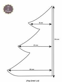 the diagram shows how to make a christmas tree out of paper and cut in half