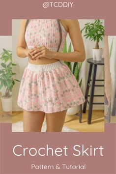 the crochet skirt sewing pattern is shown