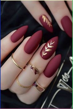 All Type Of Nail Art, Acrylic Matte Nail Designs, Bold Colour Nails, Nail Inspiration Matte, Matte Autumn Nails, Gel Nails With Designs, Autumn Nails Matte, Matte Color Nails, Nails Types