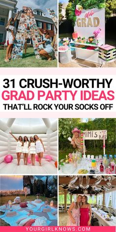 Ready to throw the ultimate graduation party? Look no further! We've rounded up the cutest and most creative graduation party ideas to transform your celebration into a smashing hit! From jaw-dropping decorations to exciting themes, this pin is your go-to source for all things graduation party.