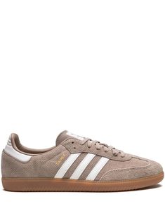 Shop adidas Samba OG "Chalky Brown Gum" sneakers Adidas Samba Suede, Light Brown Shoes, Tan Adidas, Brown Adidas, Perfect Sneakers, Adidas Samba Og, Brown Sneakers