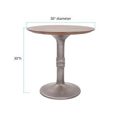 an image of a table with measurements for the top and bottom part of it on a white background