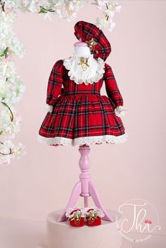 #xmas #Christmasdress #redplaid Doll Christmas Dress, Plaid Christmas Holiday Dress, Plaid Dress For Christmas Holiday, Winter Plaid Ruffled Dresses, Waiting For Christmas, Cute Red Dresses, Red Christmas Dress, Christmas Dresses