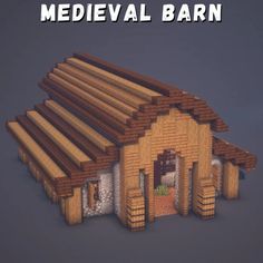 the medieval barn is made out of wood