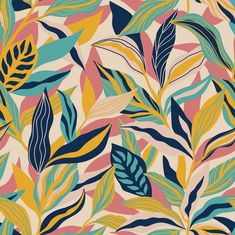 Yellow and Pink Tropical Wallpaper Honolulu Wallpaper, Tropical Prints Pattern, Teal Wallpaper, Tropical Leaf Print, Tropical Wallpaper, Unique Wallpaper, Striped Wallpaper, Teal And Pink, Botanical Pattern