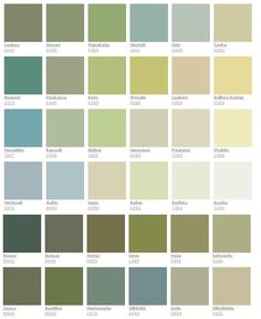 the different shades of green and brown