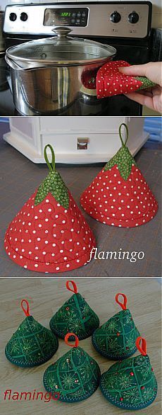 three pictures showing different ways to decorate strawberries