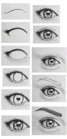 the different types of eyes and how to draw them