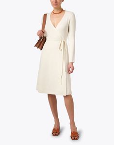 Decidedly chic, this ivory wrap dress from Joseph is a transitional staple. Cut from a linen and cotton blend, this v-neck midi features a tie closure for a flattering and defined waist. We love it accessorized with a necklace, shoulder bag, and heels for a versatile look you'll love all season. Skirt And Top Dress, Defined Waist, Work Accessories, Skirt Top, Dress Accessories, Shirt Outfit, Style Guides, Jacket Dress, Love It