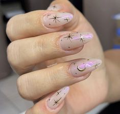 Star Nail Designs, Unghie Sfumate, Moon Nails, Subtle Nails, Grunge Nails, Star Nails, Fire Nails, Christmas Nail, Dream Nails