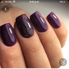 Indie 2020, Ongles Gel Violet, January Nails, Purple Nail Designs, Purple Nail, Her Nails, Manicure Ideas, Short Acrylic Nails Designs, Aesthetic Indie