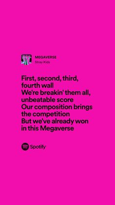 a pink poster with the words first, second, third, and fourth written in black