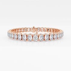 Item Details@SKU:BCGTXBR01713-GP4~Gender:Women~Style:Tennis Bracelet~Carat Total Weight:7.00~Metal Type & Color:14K Rose Gold~Rhodium Plated:No~Clasp Type:Box~Bracelet Length (inches):7.00#Diamond Details@Stone Type:Diamond~Creation Method:Lab Grown~Shape:Oval~Color:Near-Colorless (FG)~Color Hue:White~Clarity:VS2+~Cut Grade:Excellent~Count:57~Carat Weight:0.12~Total Carat Weight:7.00 Oval Rose Gold Diamond Bracelets, Oval Diamond Bracelet In Rose Gold, Oval Rose Gold Bracelets For Formal Occasions, Luxury Oval Rose Gold Bracelets, Luxury Rose Gold Oval Bracelets, Rose Gold Oval Bracelets For Wedding, Diamond Tennis Bracelet, Tennis Bracelet Diamond, Tennis Bracelet