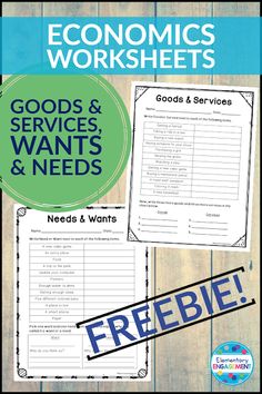 a poster with the words, goods and services needed to help students learn how to make money