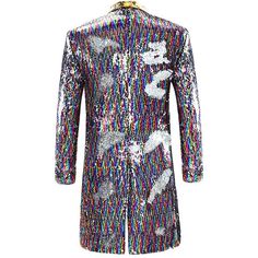 Product Detail Material: 80% Polyester 20% Viscose Design Shawl Collar & Digital Machine Embroidery Package 1*Jacket Occasion Party / Stage / Red Carpet / Dinner Sequin Coats, Slim Fit Blazer, Sequin Design, Professional Wardrobe, Slim Fit Blazers, Custom Suit, Blazer Shirt, Fitted Blazer, Fashion Color