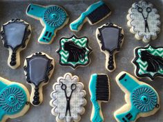 Hairdresser Cake, Spa Cookies, Salon Party, Theme Cookies, Cookies Ideas, Themed Cookies, Salon Suites, Pretty Cookies