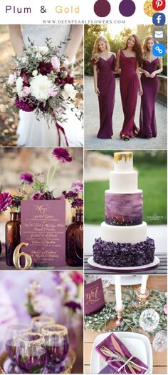 purple and gold wedding color scheme