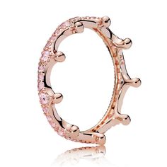 PANDORA Pink Enchanted Crown, PANDORA Rose™ Pandora Rose Gold, Pandora Pink, Pandora Rose, Pandora Rings, Crown Design, Crown Ring, Pink Ring, Pandora Bracelets, Ring Fit