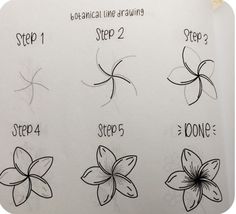 the instructions for how to draw flowers on paper