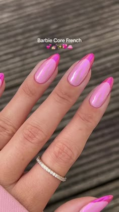 Barbie Pink Nails, Colorful Nails, Pink Acrylic Nails, Pink Nail, Dream Nails, Fancy Nails, Chic Nails, Valentines Nails, Valentine's Day Nails