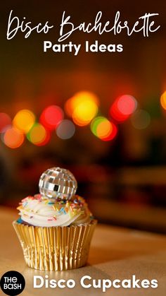 a close up of a cupcake on a table