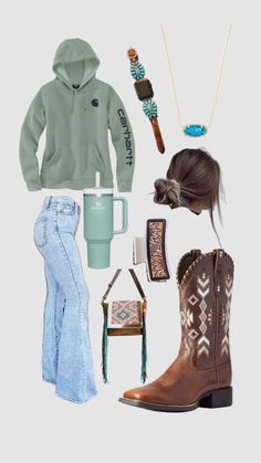 Cowgirl Outfit Ideas For Women, Western Teen Outfits, Cute Outfits Western, Cowgirl Outfits Plus Size, Country Shirts For Women, Cute Southern Outfits, Country Girl Outfits