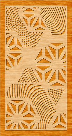 a wooden cutting board with some designs on it