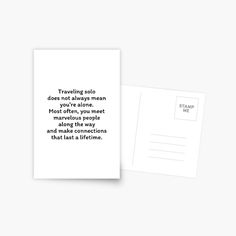 a white postcard with the words, when we work hard towards something that is often called