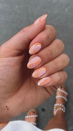 Classy Acrylic Nails Short, Nails Short Acrylic, Acrylic Nails Short, Bright Nail Designs, Watermelon Nails, Bright Summer Nails, Subtle Nails, Vibrant Nails, Classy Acrylic Nails