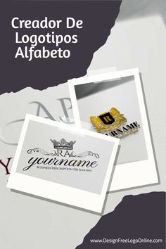 a brochure with the words logo in spanish and an image of a business card