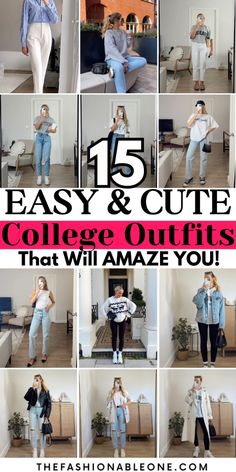 Looking for college outfits, you're in the right place. Explore college outfits aesthetic that will amaze you! From classy to casual, recreate easily these college outfit ideas. Discove now school outfits, school fits, school outfits for college and outfits for college now. Cute College Outfits, Picture Day Outfits