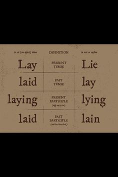 an old - fashioned poster with the words lay laid out in different font styles and colors